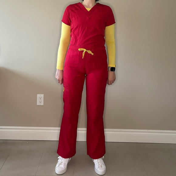 WONDERWINK SCRUB XS SET FOUR-STRETCH RED - Picture 8 of 12